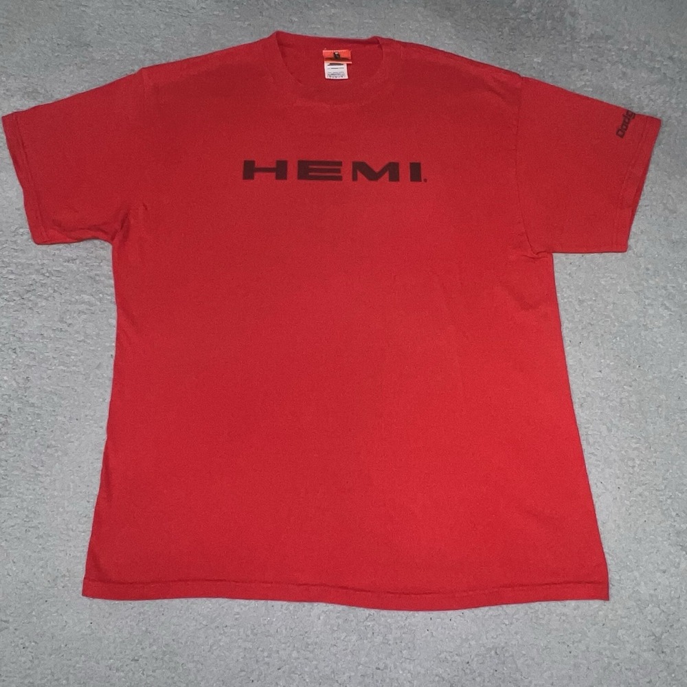 VTG Motorbrands USA HEMI Dodge T Shirt Men's Size Large Red Tee